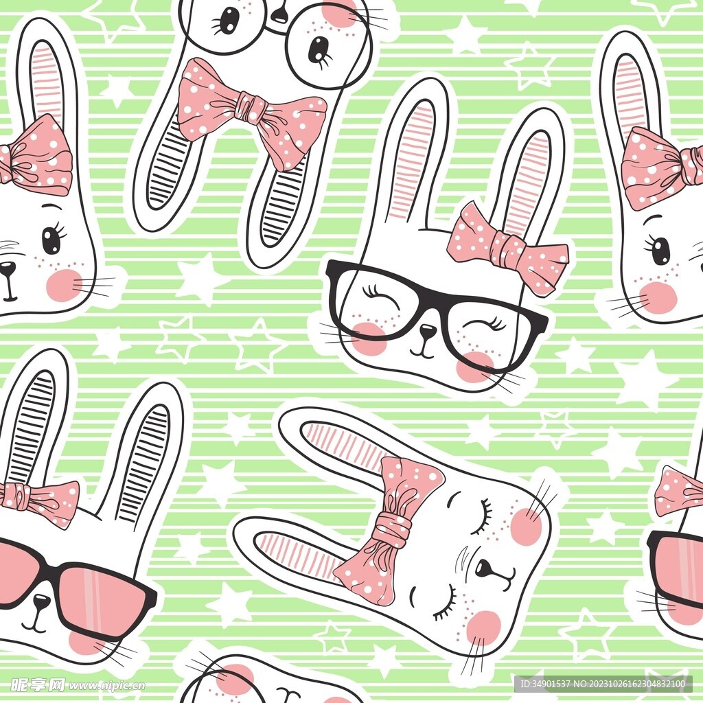 戴眼镜的兔子