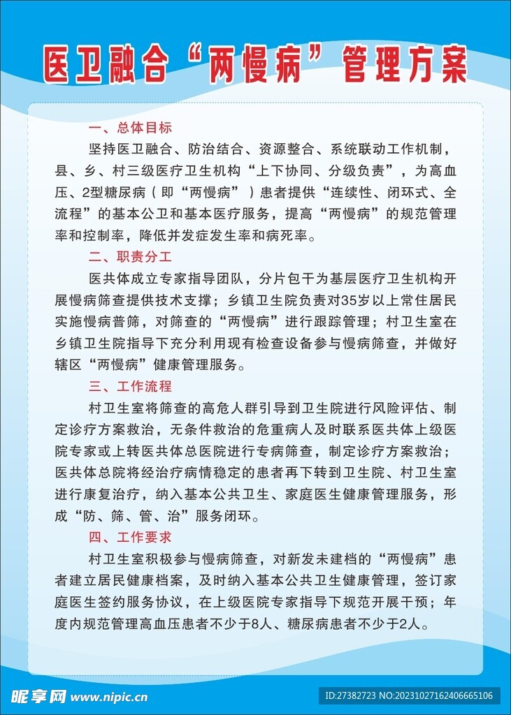 医卫融合管理方案