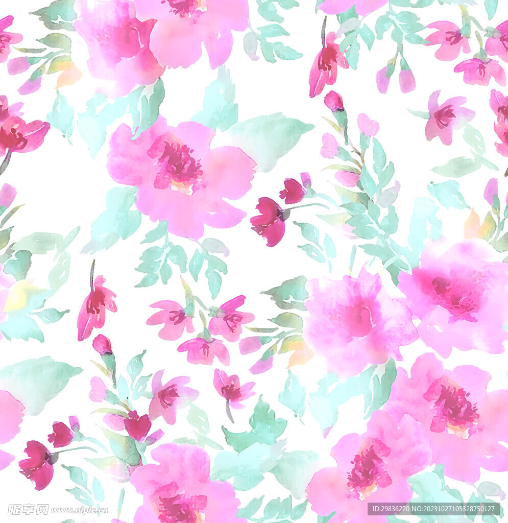 水彩花