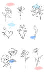 线条花