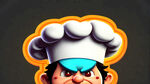 卡通厨师头像标志