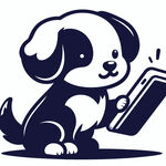 小狗剪影设计