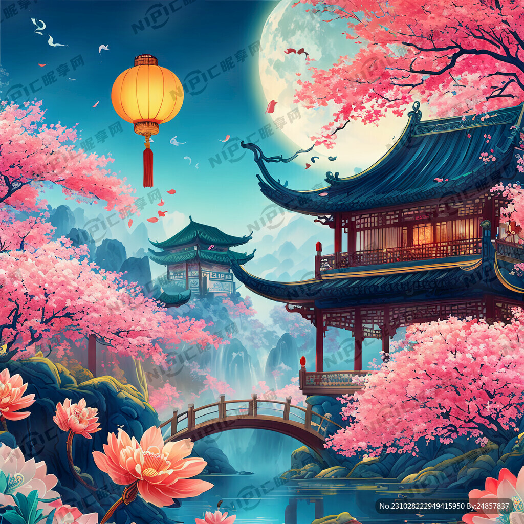 游戏梦幻唯美新中式风景 超高清