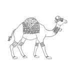 骆驼线图插画