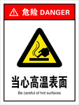 当心高温表面