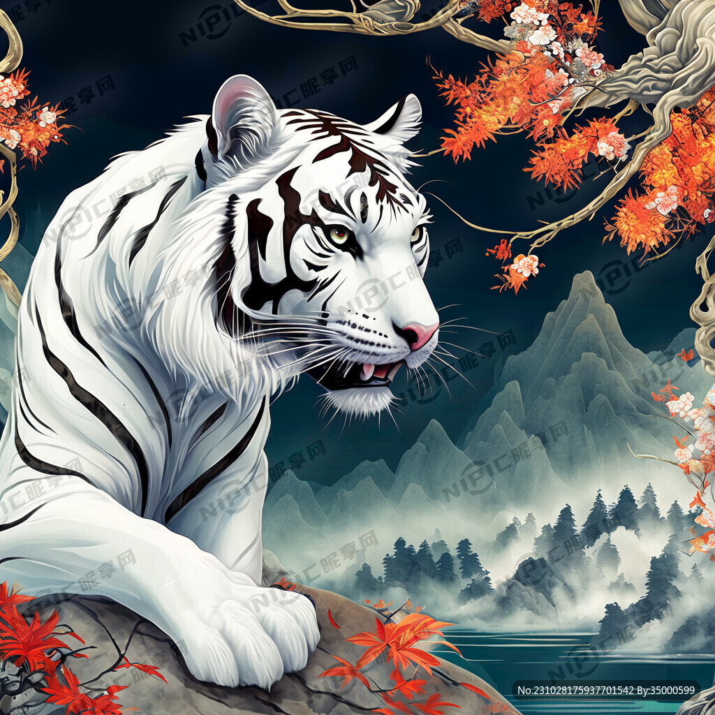 白虎 透明底格式