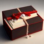 书本式开盖礼盒，红色，内托珍珠棉