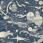 星月包装背景 
