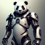 帅气的熊猫机器人