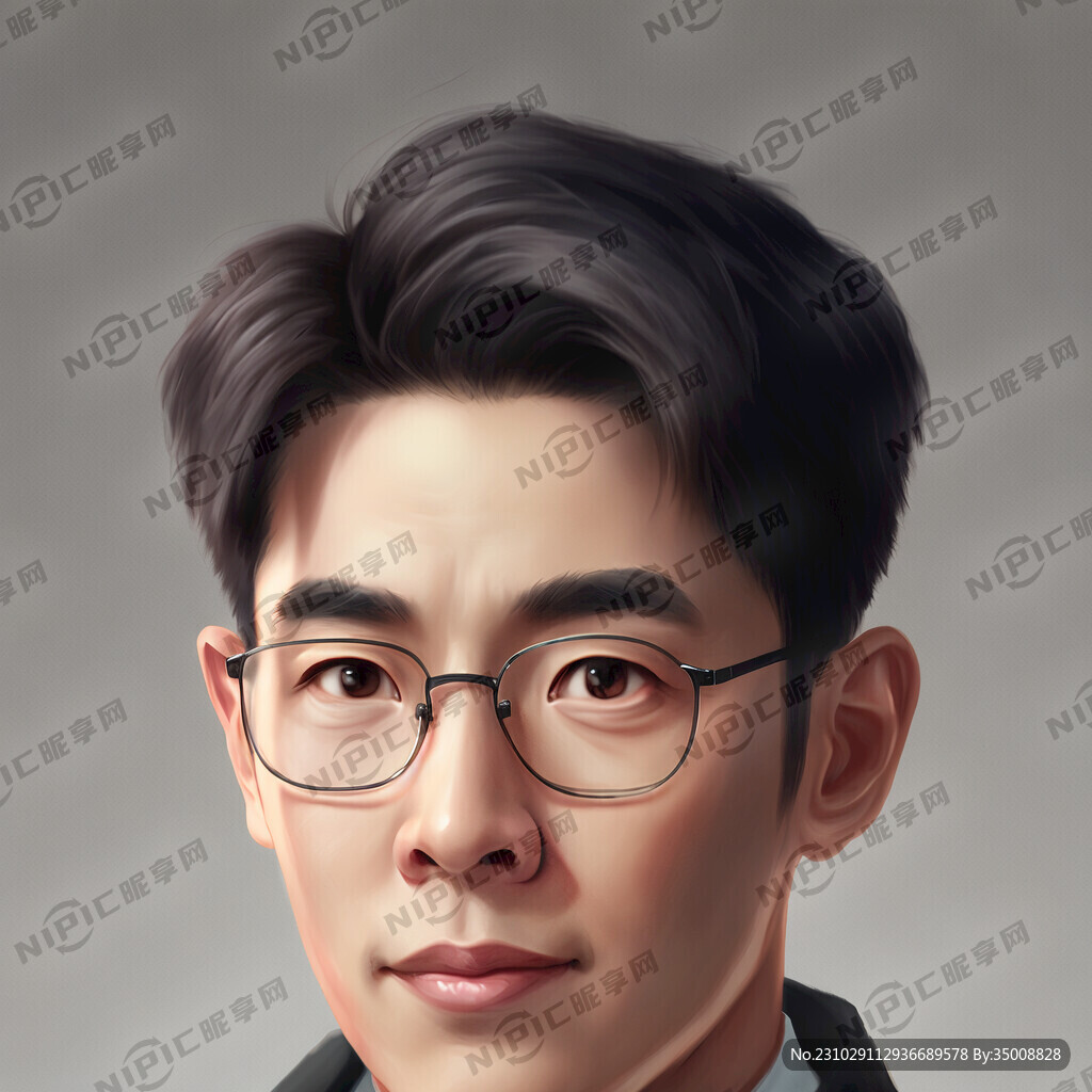 一个年轻的帅气的拿着课本的青年