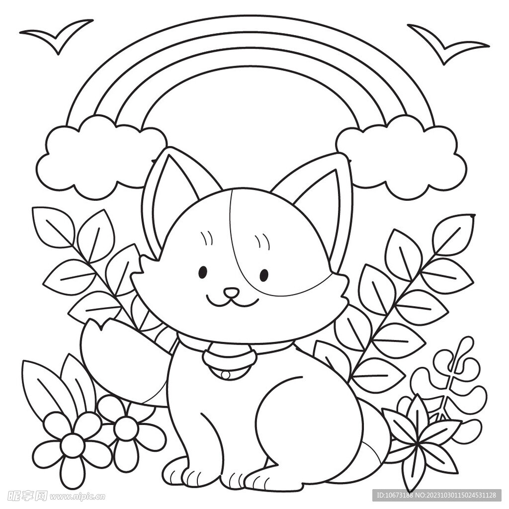 可爱描线图