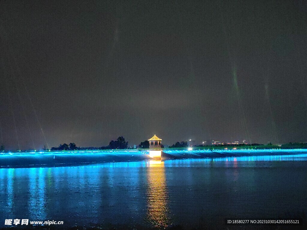 三岔湖夜景
