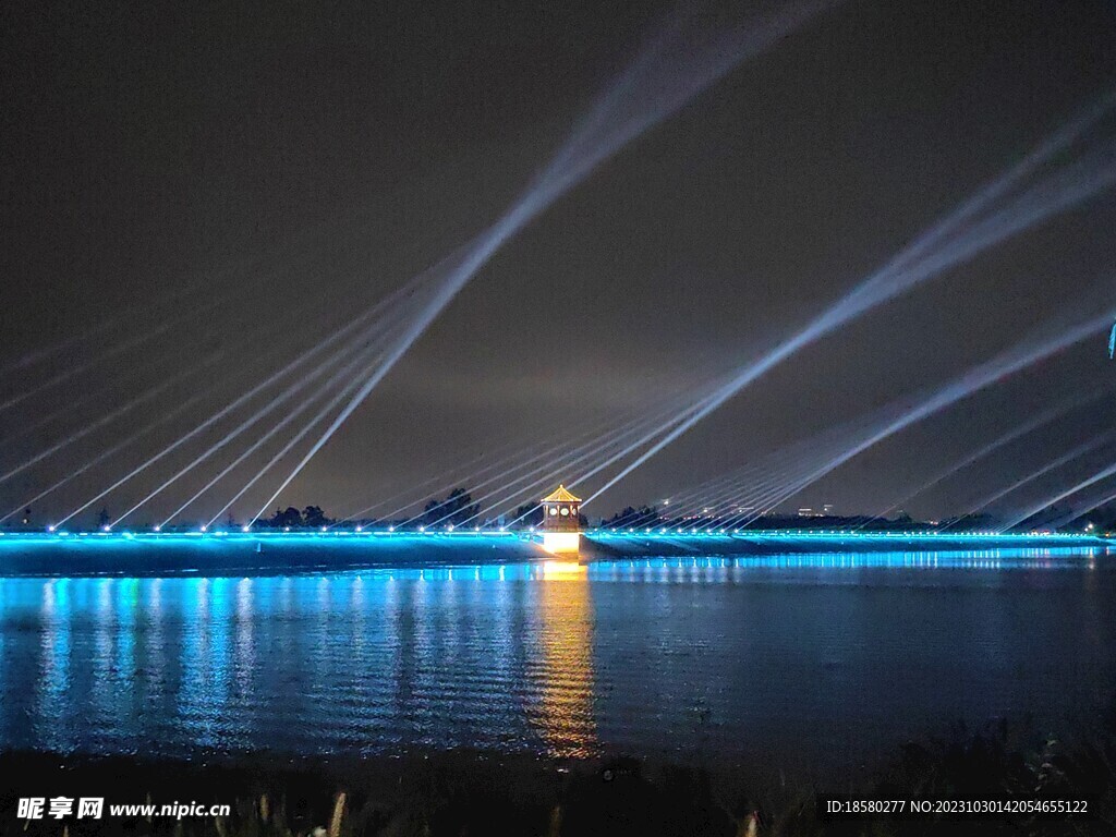 三岔湖夜景