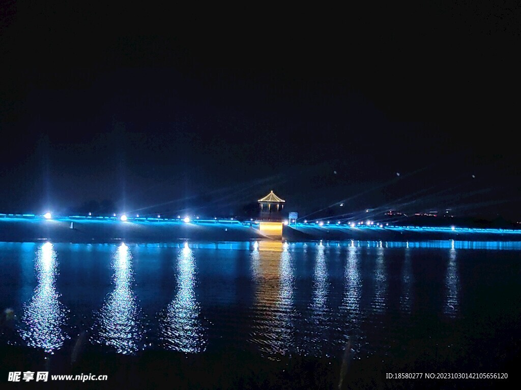 三岔湖夜景