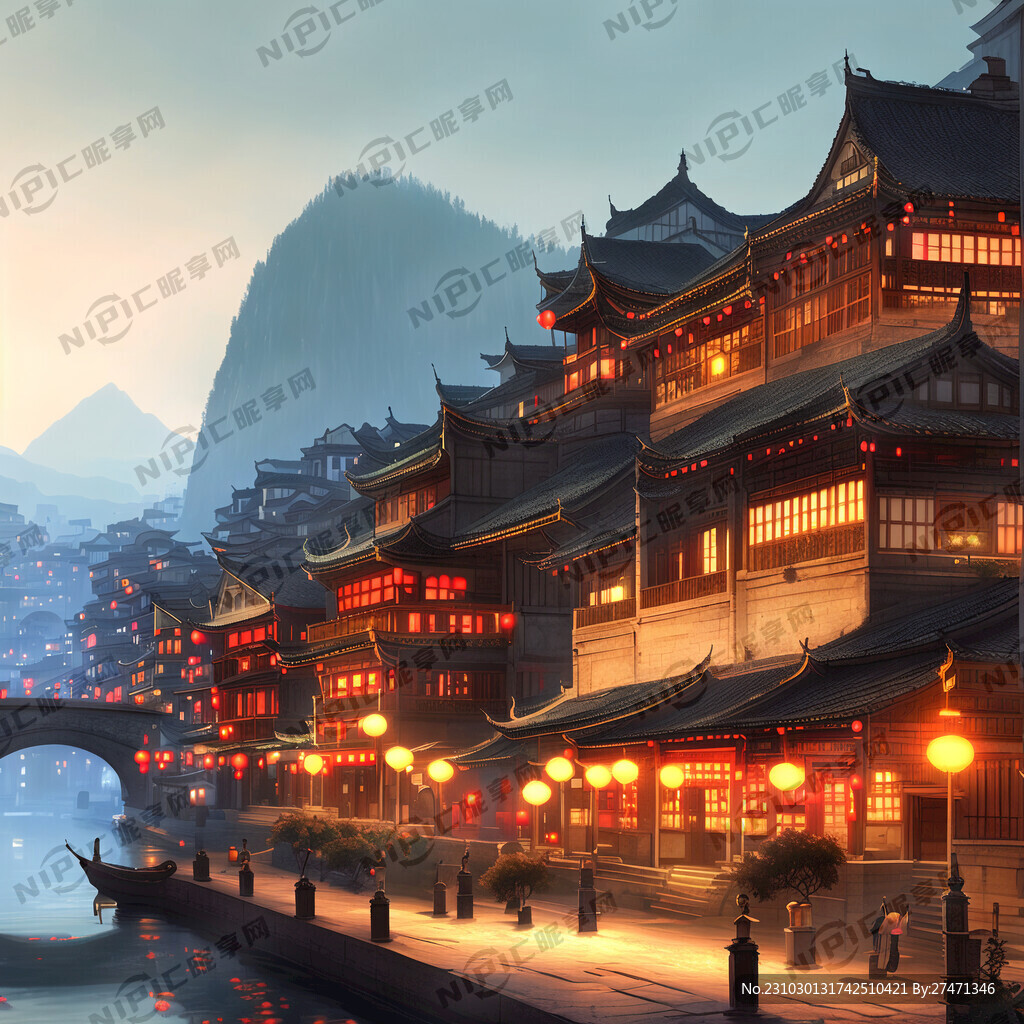炫丽的夜景 西安