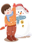 雪人卡通插画
