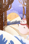 雪人插画