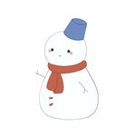 卡通雪人插画
