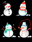 雪人插画素材