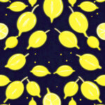 请设计一款以柠檬为主题的贴纸图案