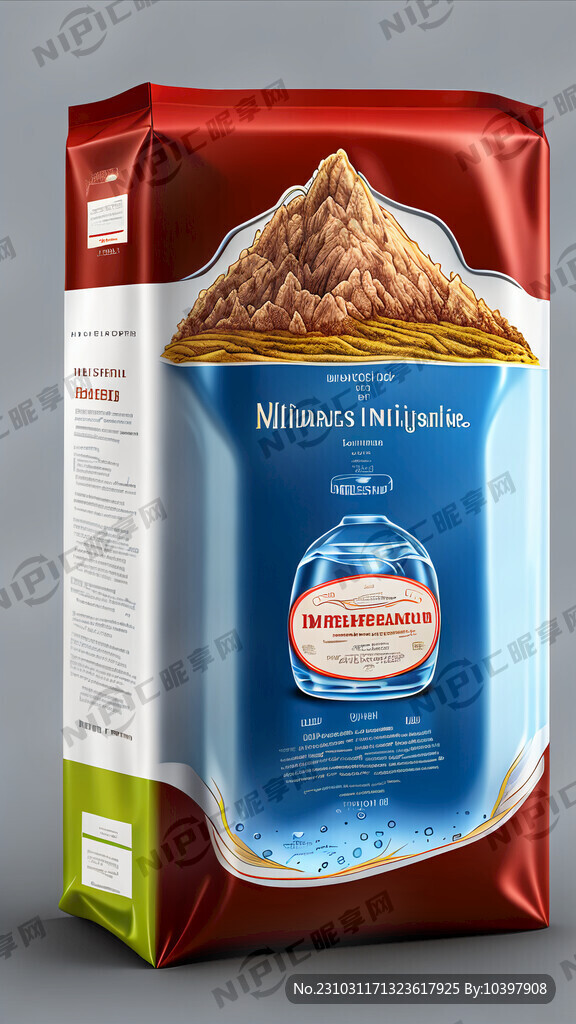 矿泉水包装 线条图