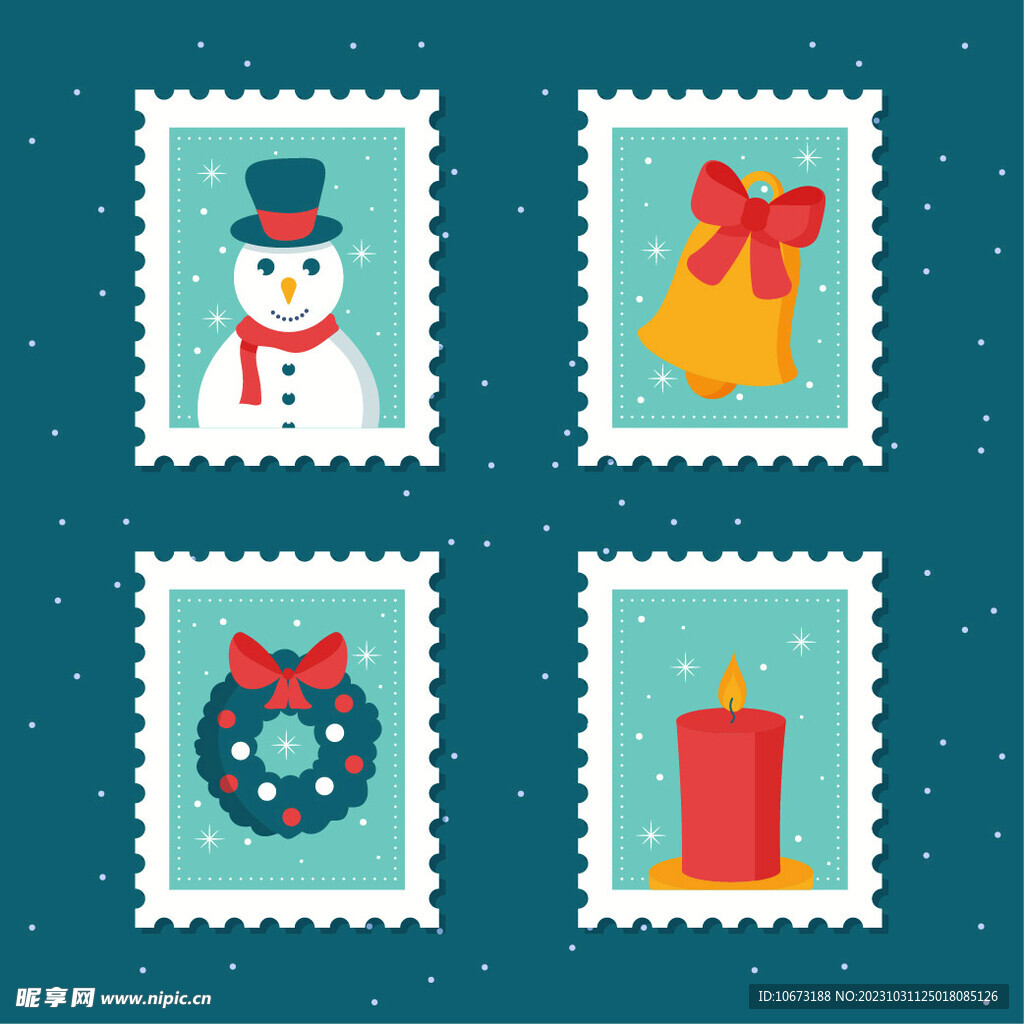 圣诞节邮票 