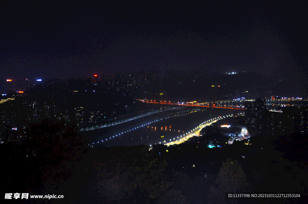 重庆江景夜色