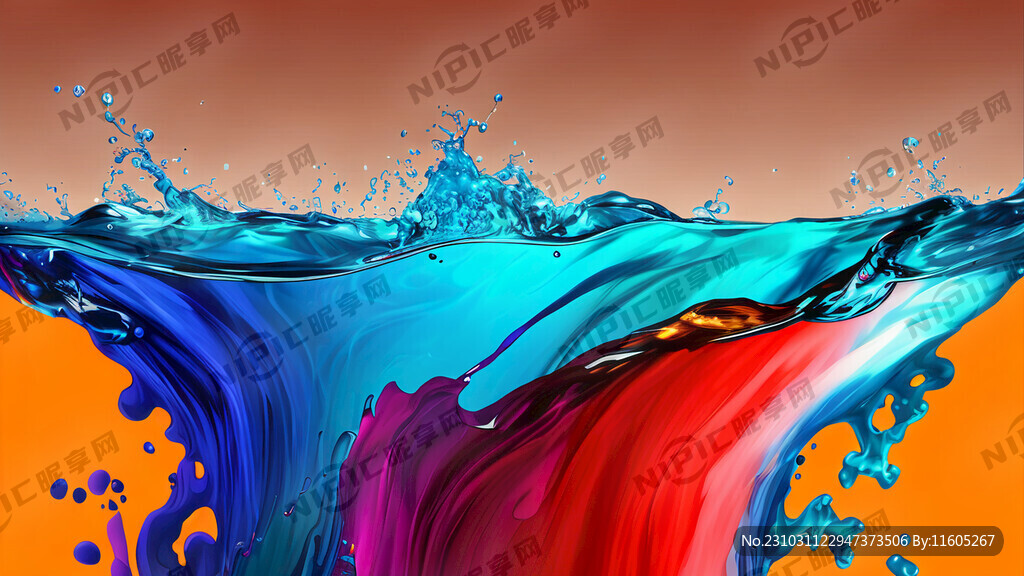 色彩缤纷鲜艳水动态画