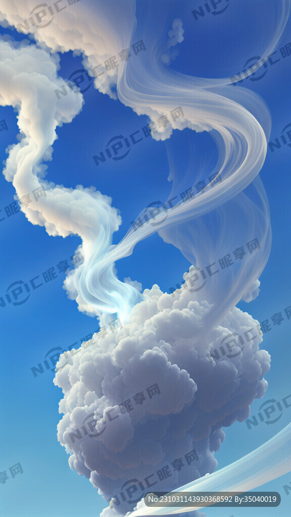 蓝天淡云烟波浩渺