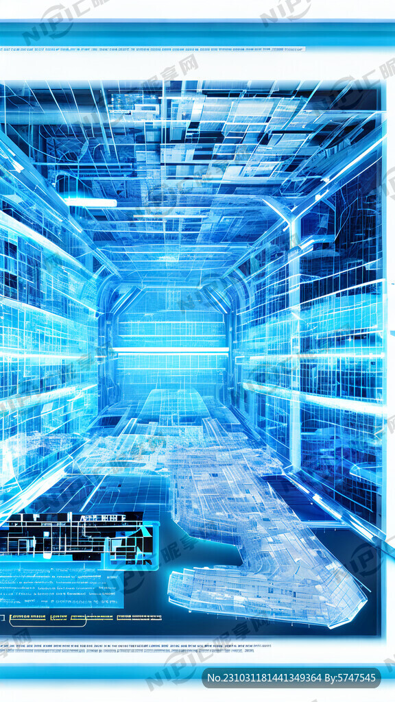 科技 蓝色背景 超宽画幅