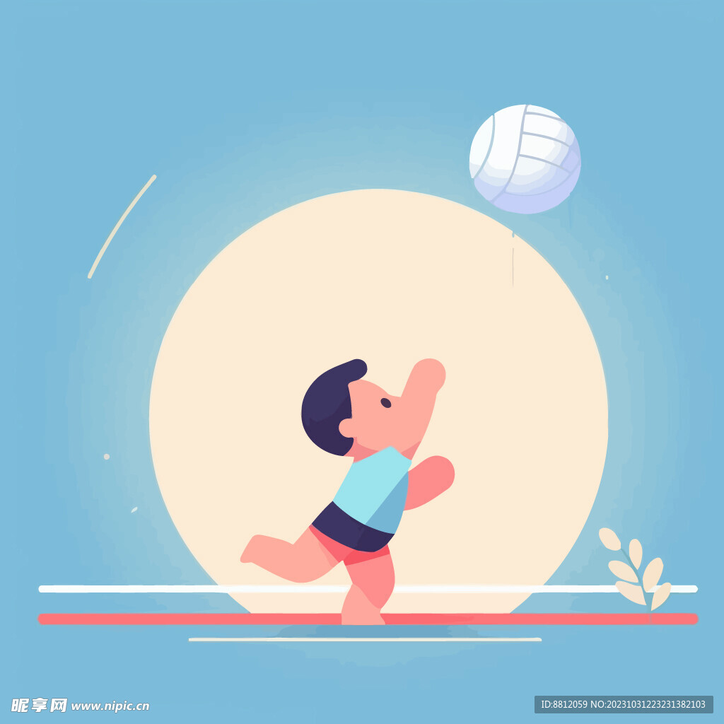 扁平运动素材