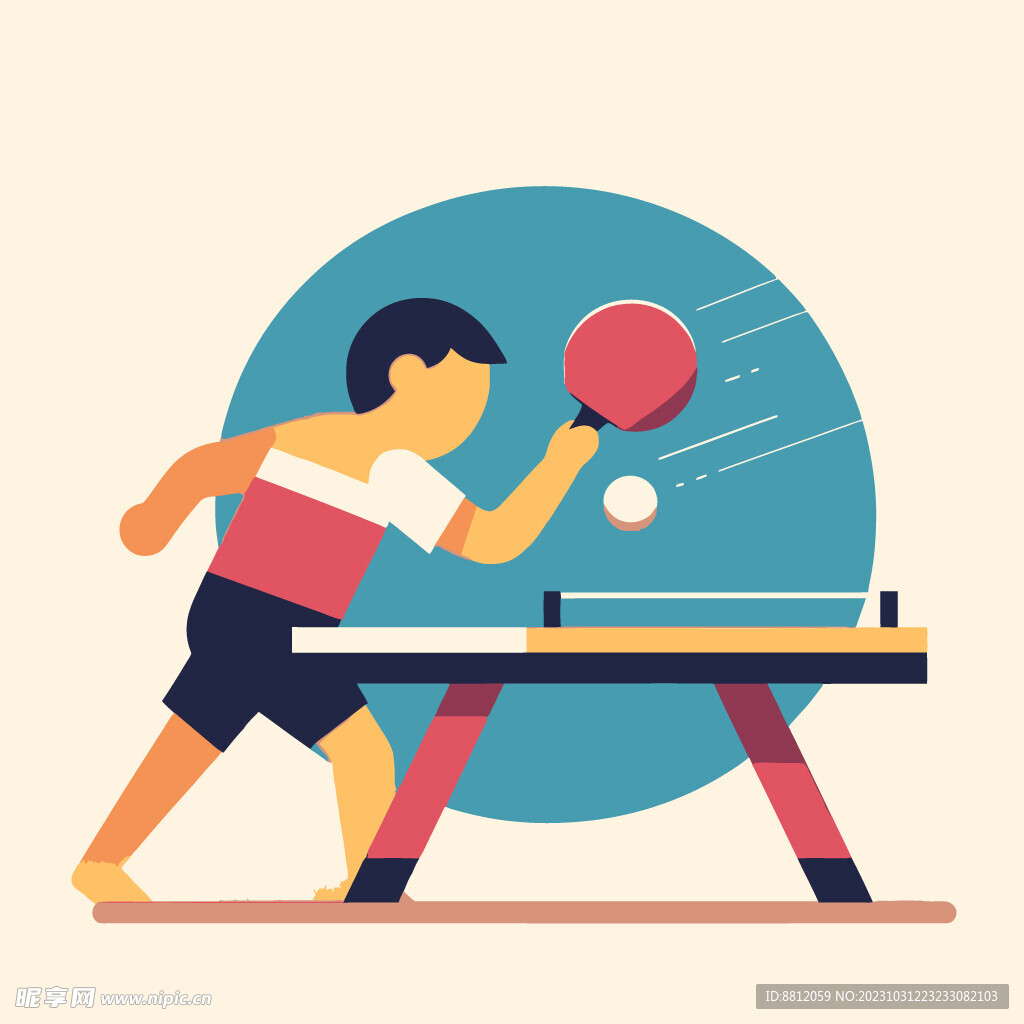 Cartoon Cartoon Girl Pingpong Cartoon Sport, Ping Pong Clipart, Table ...