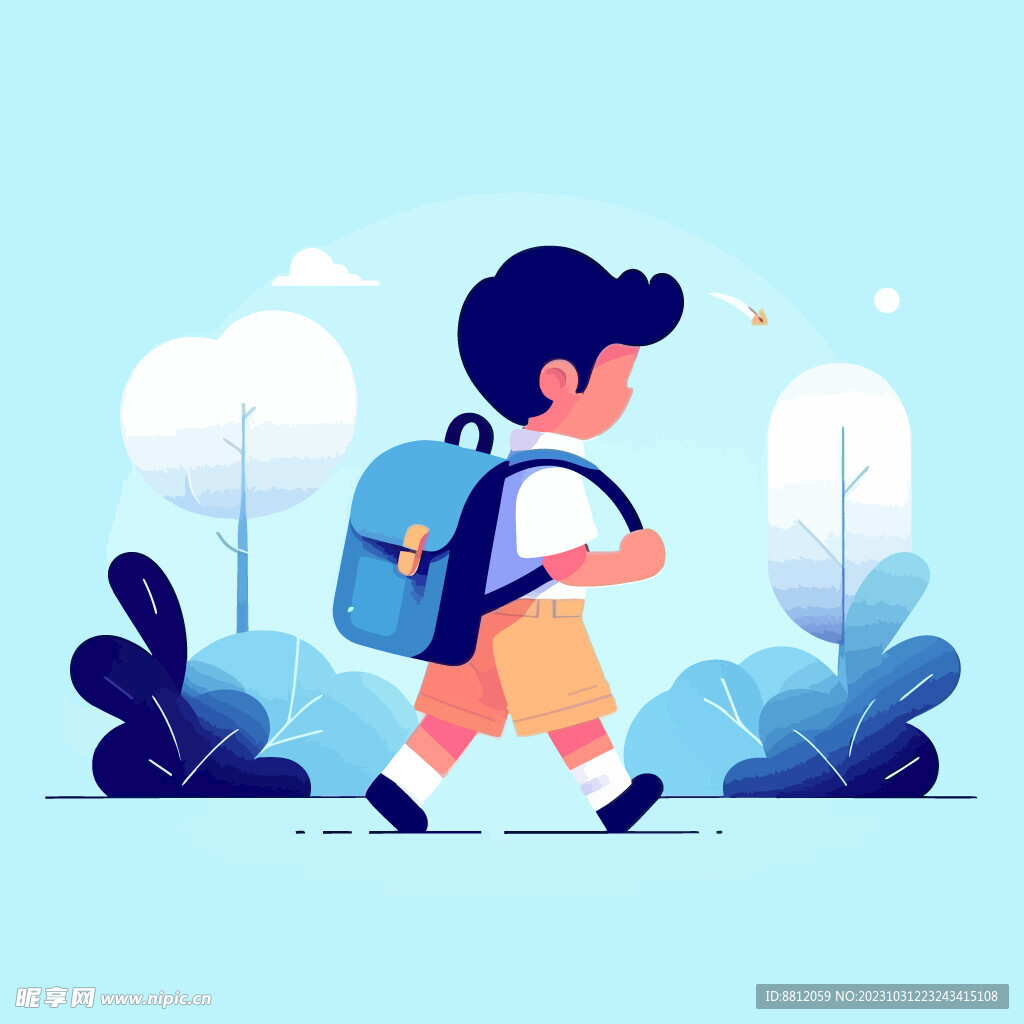 Kids Going To School 1130523 Vector Art at Vecteezy