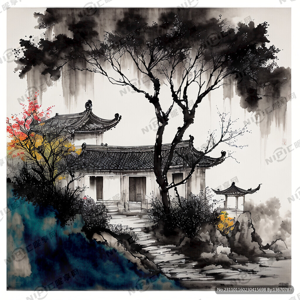 白居易线描