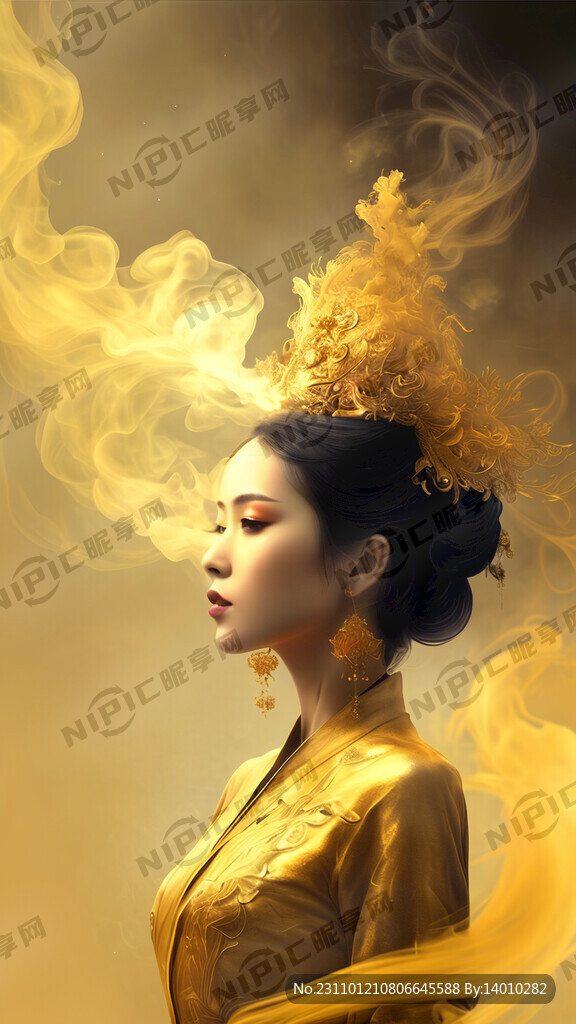 梦幻 金色 烟雾 背景