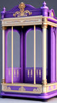 紫色圣诞古典八音盒展台