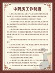 中医中药房工作制度牌