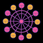 摩天轮插画