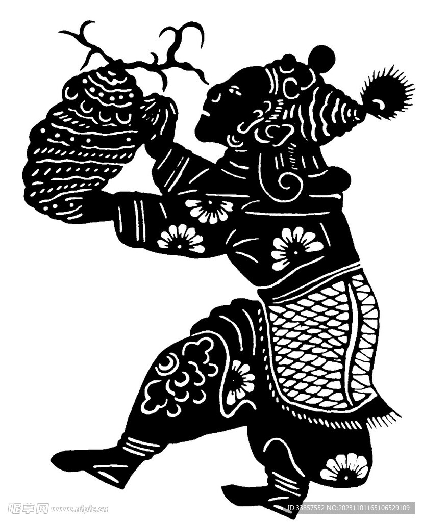 剪纸民俗人物         