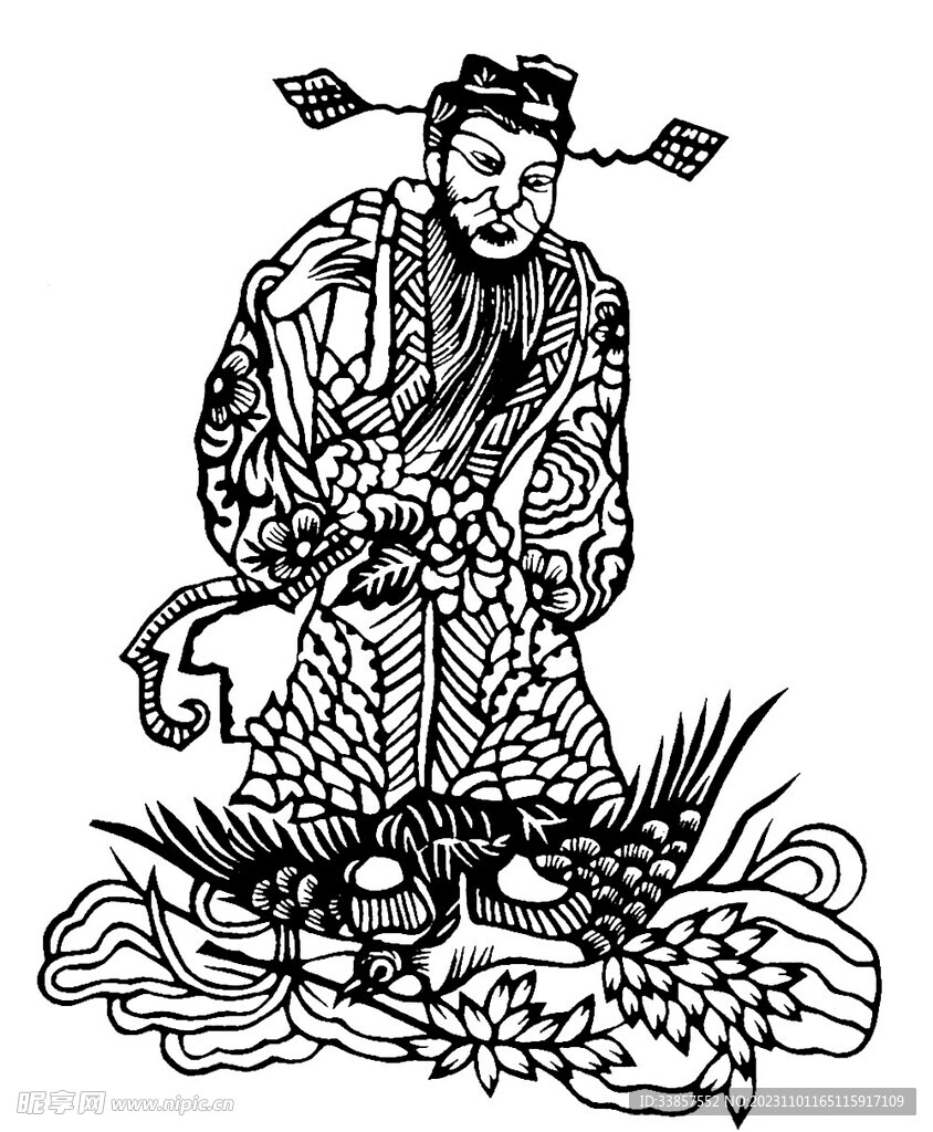 剪纸民俗人物         