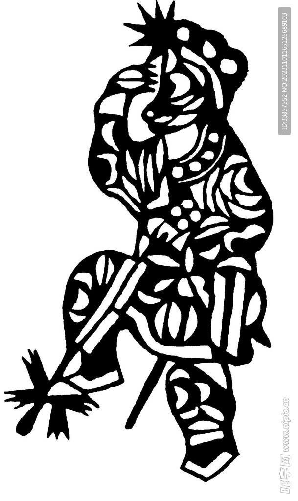 剪纸民俗人物         