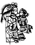 剪纸民俗人物         