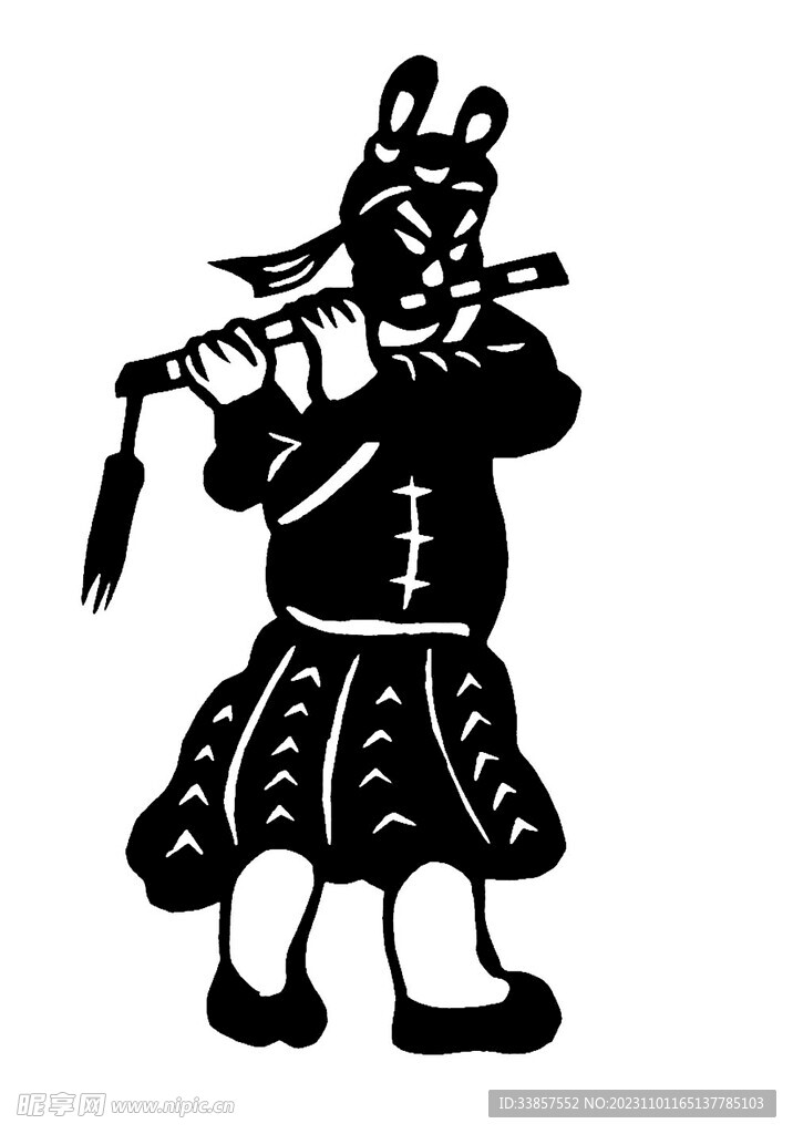 剪纸民俗人物         
