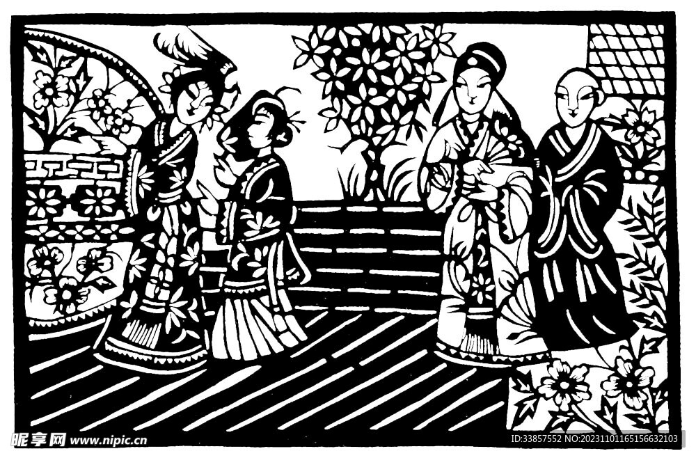剪纸民俗人物         