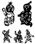 剪纸民俗人物         