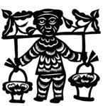 剪纸民俗人物         