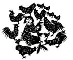 剪纸民俗人物         