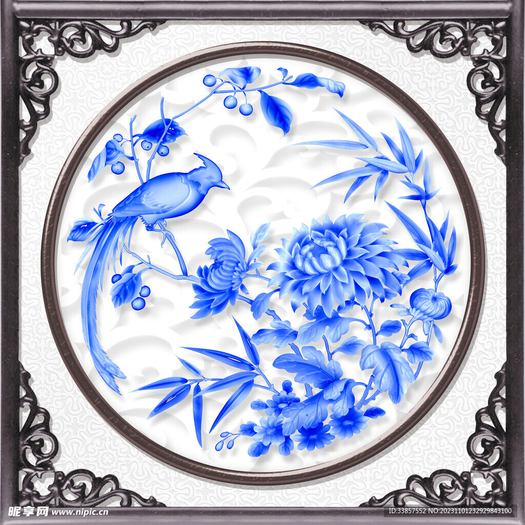立体花鸟装饰         