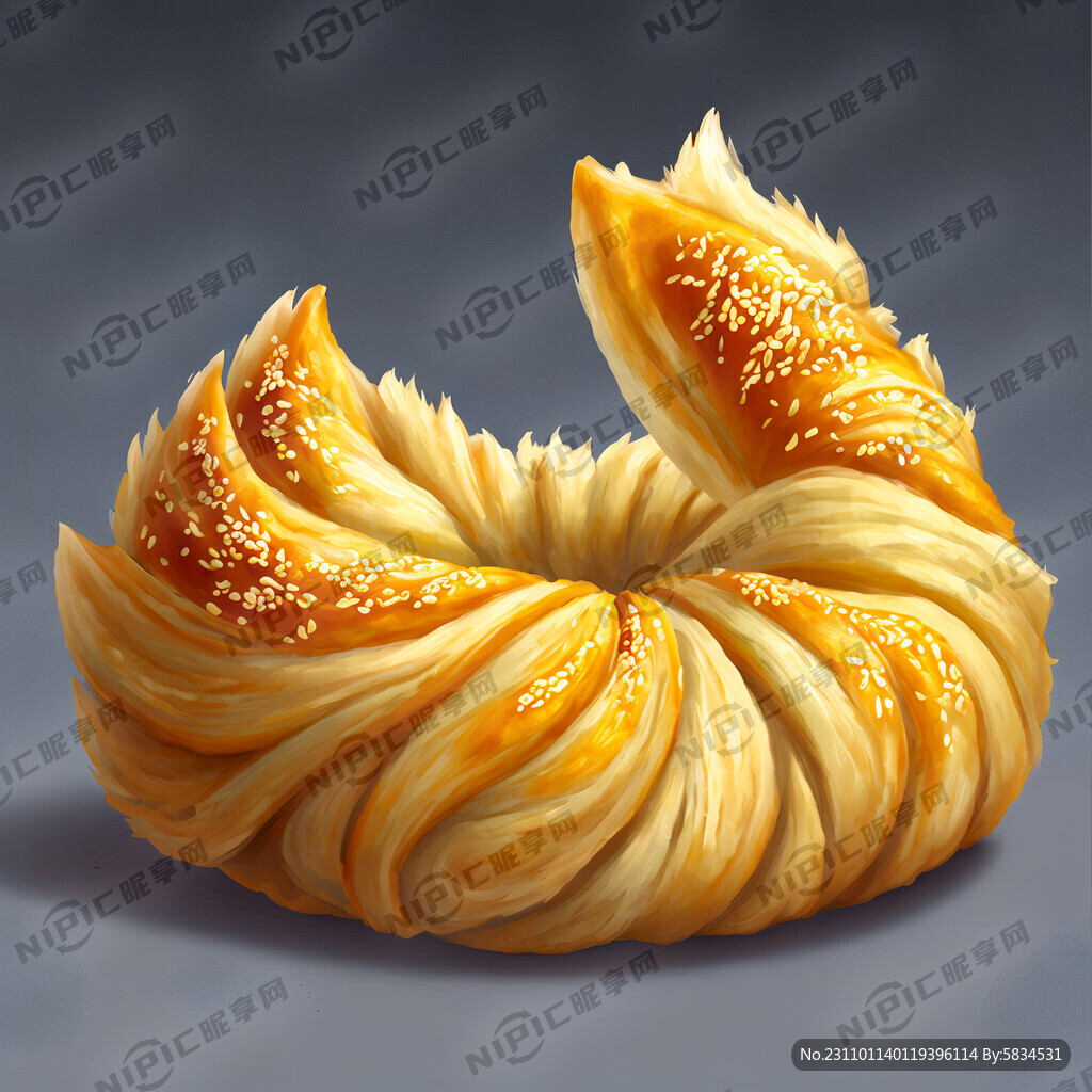 龙须酥制作蓬松概念插画