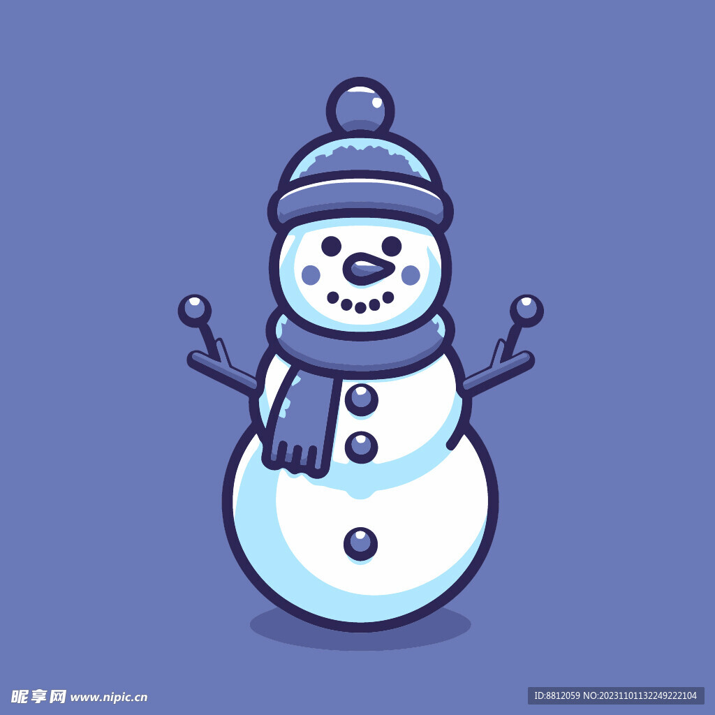 冬天雪人卡通设计